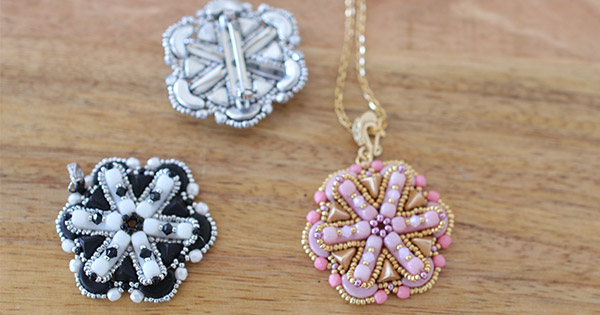 Schema Pendente tailandese perline di vetro Telos fai-da-te di Puca® Schema Pendente tailandese perline di vetro Telos fai-da-te di Puca®