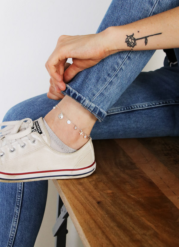 Schema Cavigliera fai da te - Cavigliera in argento 925 con Ciondoli estivi Schema Cavigliera fai da te - Cavigliera in argento 925 con Ciondoli estivi