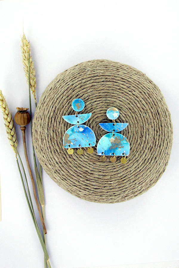 Orecchini e inchiostri Fimo