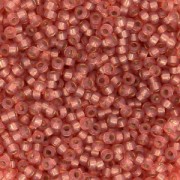 Rocaille Miyuki 15/0 553 - Dyed Dark Peach Silver Lined Alabaster x8g