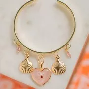 Bracciale in ottone anelli da personalizzare 6,2x160 mm argentato