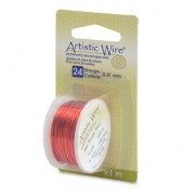 Filo di rame artistico 0,51 mm - Rosso x9,1 m|raw }}