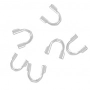 Salvafili a ferro di cavallo di acciaio mm. 046  in Argento 925 x20|raw }}