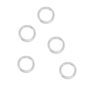 Anellini chiusi mm.  5x0.75  in Argento 925 x10
