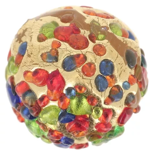Tonda Murano mm. 10 foglia oro Inclusion
