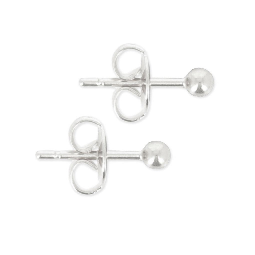 Orecchini A Perno Tondi In Argento Sterling 925 Con Centro In Zirconia – Argentei