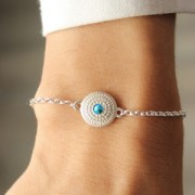 Distanziatore Mandalas da decorare 2 anellini mm.18x12 Argento 925 x1