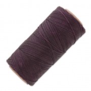 Bobina di filo cerato Linhasita per micro macramè 0,75 mm - Nero ciliegia (630) x228m