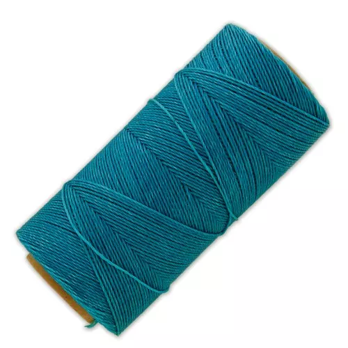 Bobina di filo cerato Linhasita per micro macramè 0,75 mm - Turchese (229) x228m