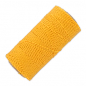 Bobina di filo cerato Linhasita per micro macramè 0,75 mm - Giallo oro (218) x228m