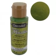 Pittura acrilica decorativa DecoArt Dazzling Metallics - Festive Green x59 ml