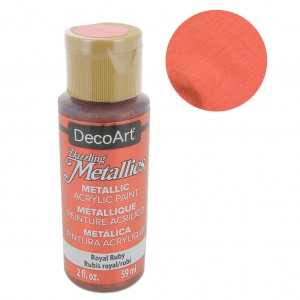 Pittura acrilica decorativa DecoArt Dazzling Metallics - Royal Rubis x59 ml