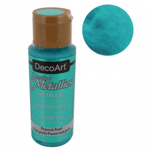 Pittura acrilica decorativa DecoArt Dazzling Metallics - Peacock Pearl x59 ml