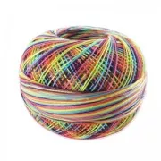 Filo cotone Lizbeth taglia 80 Rainbow Splash n°184 x168m
