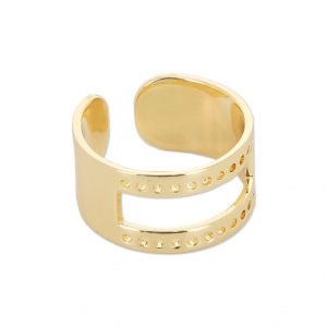 Anello economico per tessitura con Miyuki per creazioni DIY 10mm dorato x1