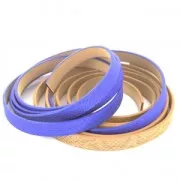 Nastro sintetico effetto rettile 10 mm Blue Metallic x1,2 m