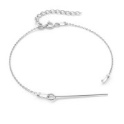 Bracciale da personalizzare con perle 17.5cm in Argento 925|raw }}