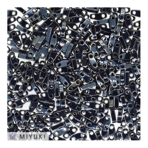 Miyuki Quarter Tila Beads 5x1.2x1.9 mm QTL-464 - Light Gunmetal x10g
