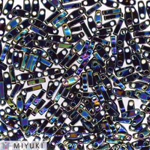 Perline Miyuki Quarter Tila 5x1,2x1,9 mm QTL-455 Blu iris variegato metallizzato x10 g