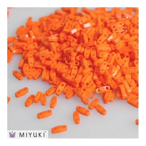 Miyuki Quarter Tila Beads 5x1.2x1.9 mm QTL-406 - Opaque Orange x10g