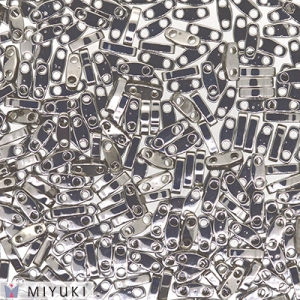 Miyuki Quarter Tila Beads 5x1.2x1.9 mm QTL-194 - Palladium Plated x5g