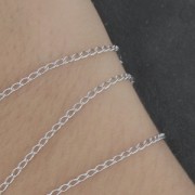 Catena maglia ovale piatta 2x3 mm Acciaio inox x1 m