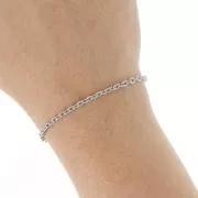 Catena maglia ovale martellata 3x4 mm Acciaio inox 316L x1m