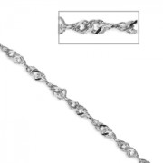 Catena maglia singapore 4x3.20 mm Acciaio inox x1m|raw }}