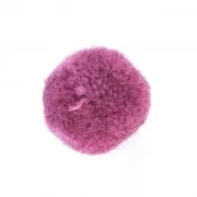 Pompon rotondo sintetico 2 cm Purple x1