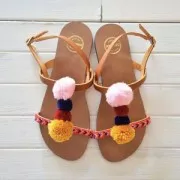 Pompon rotondo sintetico 2 cm Purple x1