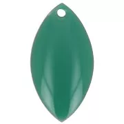 Navette in metallo e resina epossidica 19x10 mm verde smeraldo x 8
