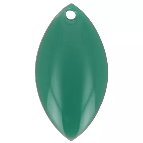 Navette in metallo e resina epossidica 19x10 mm verde smeraldo x 8