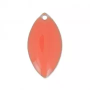 Navette in metallo e resina epossidica 19x10 mm Rosa Corallo x 8