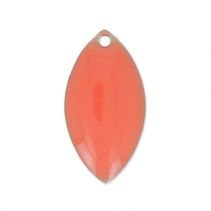 Navette in metallo e resina epossidica 19x10 mm Rosa Corallo x 8