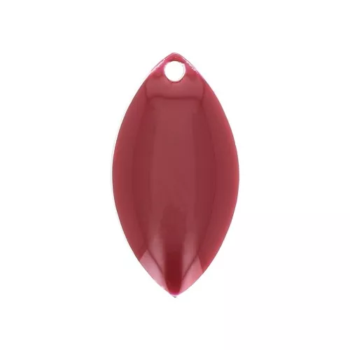Navette in metallo e resina epossidica 19x10 mm - Rosso scuro x8
