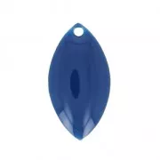 Navette in metallo e resina epossidica 19x10 mm Blu Notte x 8