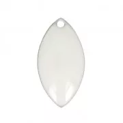 Navette in metallo e resina epossidica 19x10 mm Bianco x 8