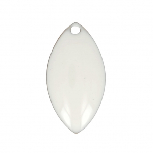 Navette in metallo e resina epossidica 19x10 mm Bianco x 8