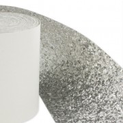 Gallone fantasia Glitter decorato con glitter stile caviale 10cm Arg x10cm