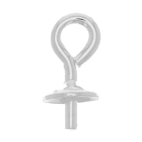 Fermaciondolo per perla mezza forata 6 8 e 10 mm Argento 925