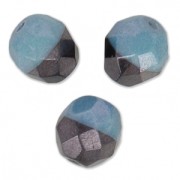 Sfaccettate Duet 8mm Bicolore Black/Opaque Blue Luster x20|raw }}