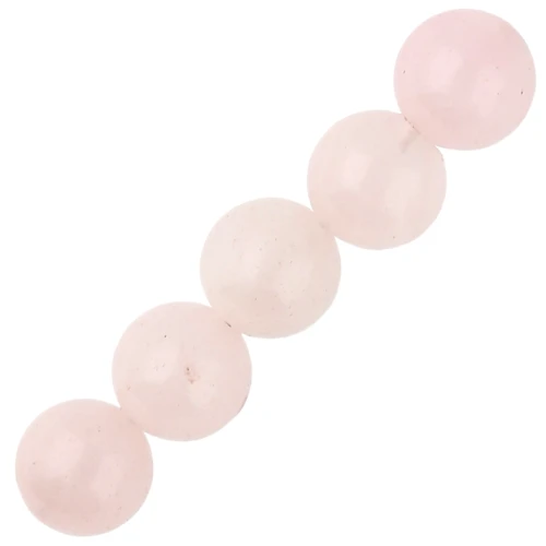 Perle di pietra semipreziosa rotonda da 6,5 mm - Quarzo rosa x15