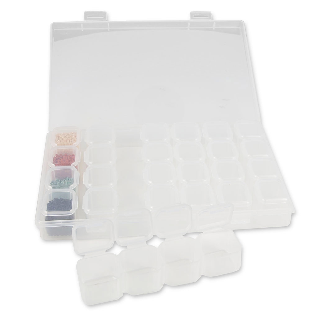 Contenitore per perline Miyuki 17.5x10.8 cm 28 compartimenti - Perles & Co