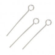 Chiodo ad occhiello in Argento 925 mm. 25x0.6 x10|raw }}