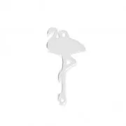 Distanziatore 2 anellini Fenicottero Rosa 18x9 mm Argento 925 x1