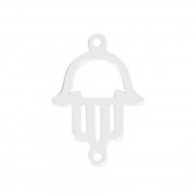 Distanziatore 2 anellini Mano di Fatima 15.5x11 mm  Argento 925 x1|raw }}