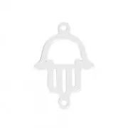 Distanziatore 2 anellini Mano di Fatima 15.5x11 mm  Argento 925 x1