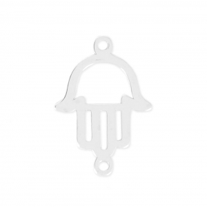 Distanziatore 2 anellini Mano di Fatima 15.5x11 mm  Argento 925 x1