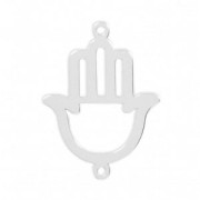 Distanziatore 2 anellini Mano di Fatima 20x15 mm Argento 925 x1|raw }}