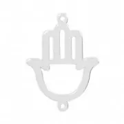 Distanziatore 2 anellini Mano di Fatima 20x15 mm Argento 925 x1